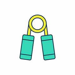 Filled outline Sport expander icon isolated on white background. Sport equipment. Vector