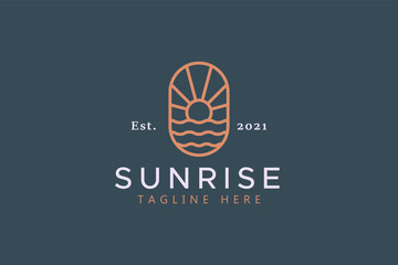 Sun and Wave Abstract Logo Trend