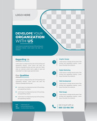 Creative Business and Corporate Flyer, Brochure, Leaflet design template, A4 modern Vector Flyer and Mock-up Template layout of poster, flyer, brochure and banner report