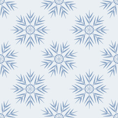 A seamless pattern on a square background is snowflakes. Design element