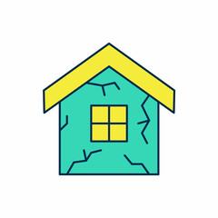 Filled outline House icon isolated on white background. Insurance concept. Security, safety, protection, protect concept. Vector