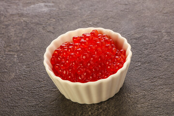 Luxury delicous red salmon caviar