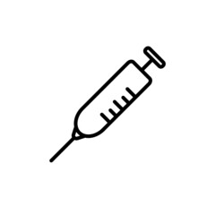 syringe flat icon vector illustration