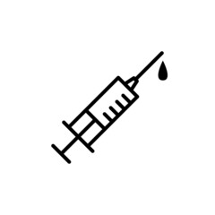 syringe flat icon vector illustration