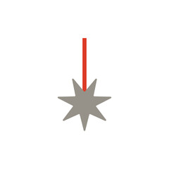 Silver julestjerne / Silver christmas star, Vector