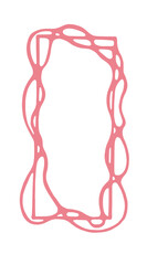 Vector vertical frame template with abstract organic wavy lines. Rectangular shape. Illustration for mobile apps, social media, templates, designs, posters and advertisements.