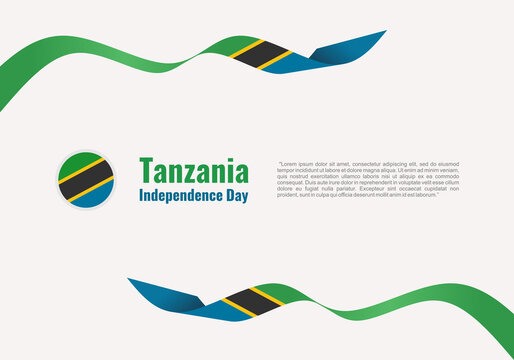 Tanzania Independence day background banner or poster for national celebration.