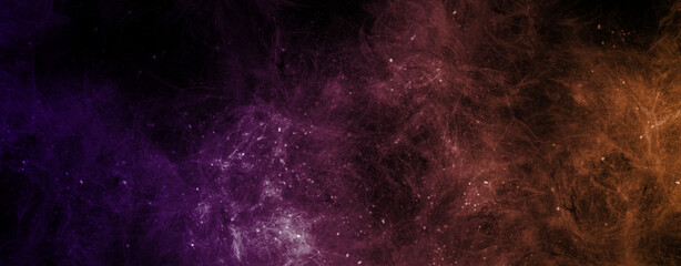 abstract space, colorful nebula, stars and sky