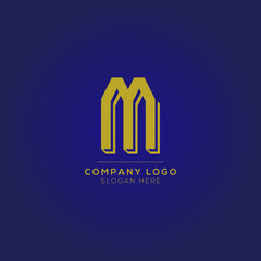 Premium Vector M initial letter Logotype for luxury branding. Elegant and stylish design for your Elite company.