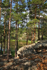 National Park Karkaraly near Karkaralinsk. Karaganda Oblast. Kazakhstan