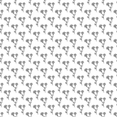 Seamless floral pattern. black and white background with flowers