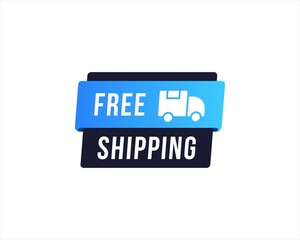 free shipping label graphic design element