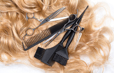 Professional hairdresser tools,