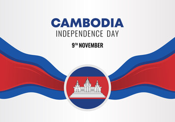 Cambodia Independence day background for national celebration.