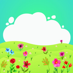 Beautiful natural background with flowers