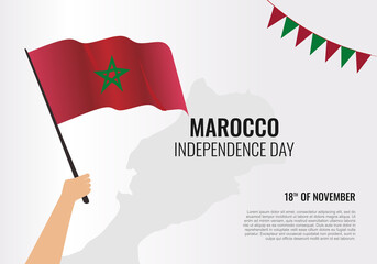 Morocco Independence day background for national celebration.