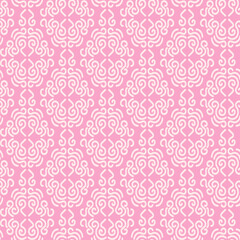 Vector background pattern for seamless textures and wallpapers with abstract decorative ornament on a red background. Flat design