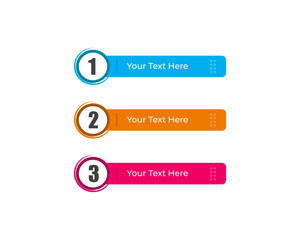 colorful lower thirds set template vector. modern, simple, clean style. flat design