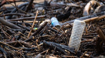 basura en la playa tras un temporal
