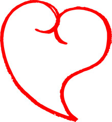 Hand draw Heart icon love sign design