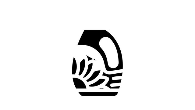 bottle detergent animated glyph icon bottle detergent sign. isolated on white background