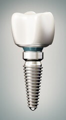 3D rendering of tooth implant. 3D illustration