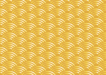 金色の青海波