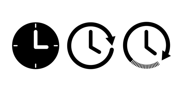 Isolated time clock vector icon
