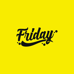 Happy Friday Vector Illustration - inspirational lettering design for posters, flyers, t-shirts, cards, invitations, stickers, banners. 