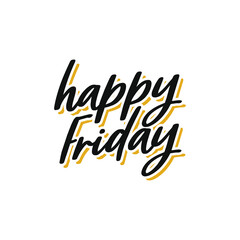 Happy Friday Vector Illustration - inspirational lettering design for posters, flyers, t-shirts, cards, invitations, stickers, banners. 