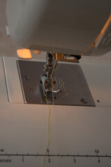 seamstress works at home in quarantine