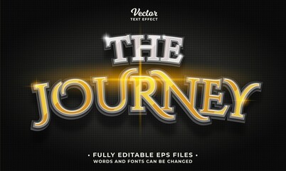 the journey cinematic style text effect suitable for title etc. words and fonts can be changed