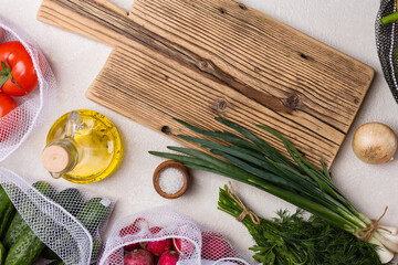 Vegetarian Food Ingredients for Healthy Vegetable Salad