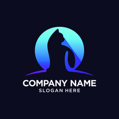 O Letter Cat Logo Design Template Inspiration