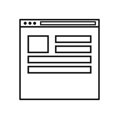Web browser window. Template of website interface.
