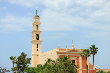 Fototapeta na wymiar Belltower of the saint Peter monastery