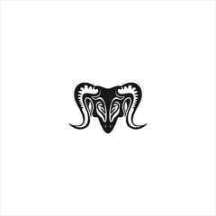 goat head logo vector template art