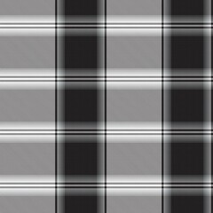 Black and White Ombre Plaid textured Seamless Pattern