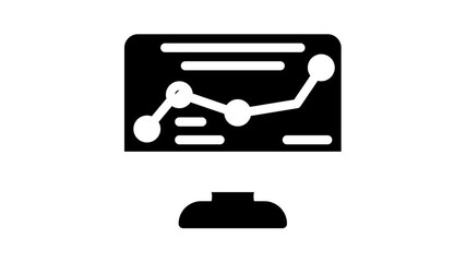 direction map railway animated glyph icon direction map railway sign. isolated on white background