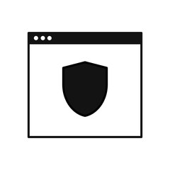 Secure website Icon. Vector flat design