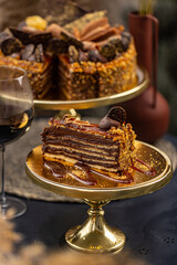 Layered chocolate cake