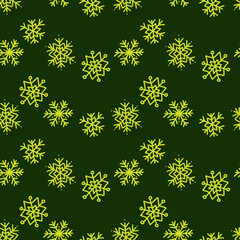 christmas pattern with snowflakes for packaging and fabric
