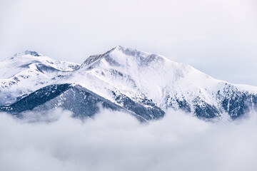 Winter in Andorra Pyrennes landscape