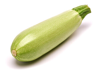 Studio shot of zucchini marrow isolated on white background