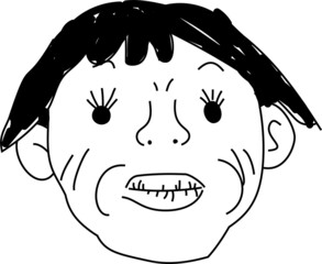 面白くて醜い人の顔
