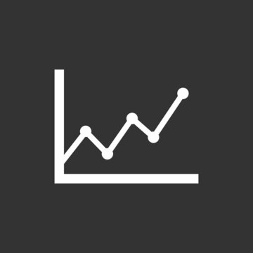 Graph Glyph Inverted Vector Icon Design