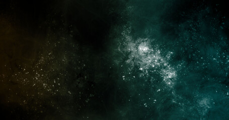 abstract space, colorful nebula, stars and sky