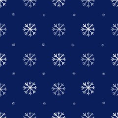 Christmas seamless pattern with hand drawn snowflakes. Winter background. Merry Christmas and Happy New year!