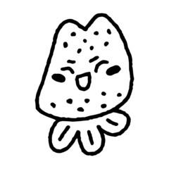 Cute Strawberry Emoticon Doodle Happy 5