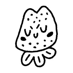 Cute Strawberry Emoticon Doodle 12